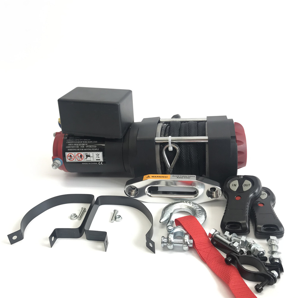 Atv Winch 3000Lb - Verricello elettrico 12 V - Corda