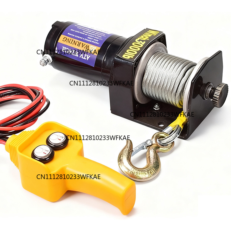 Atv Winch 3000Lb - Verricello Elettrico Portatile 12V 24V con